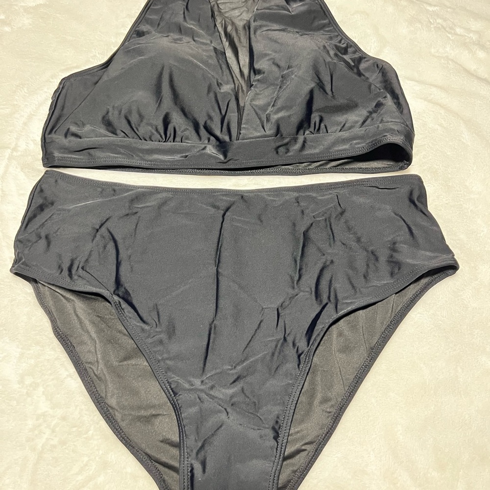 Zaful Elegant Black Swimwear